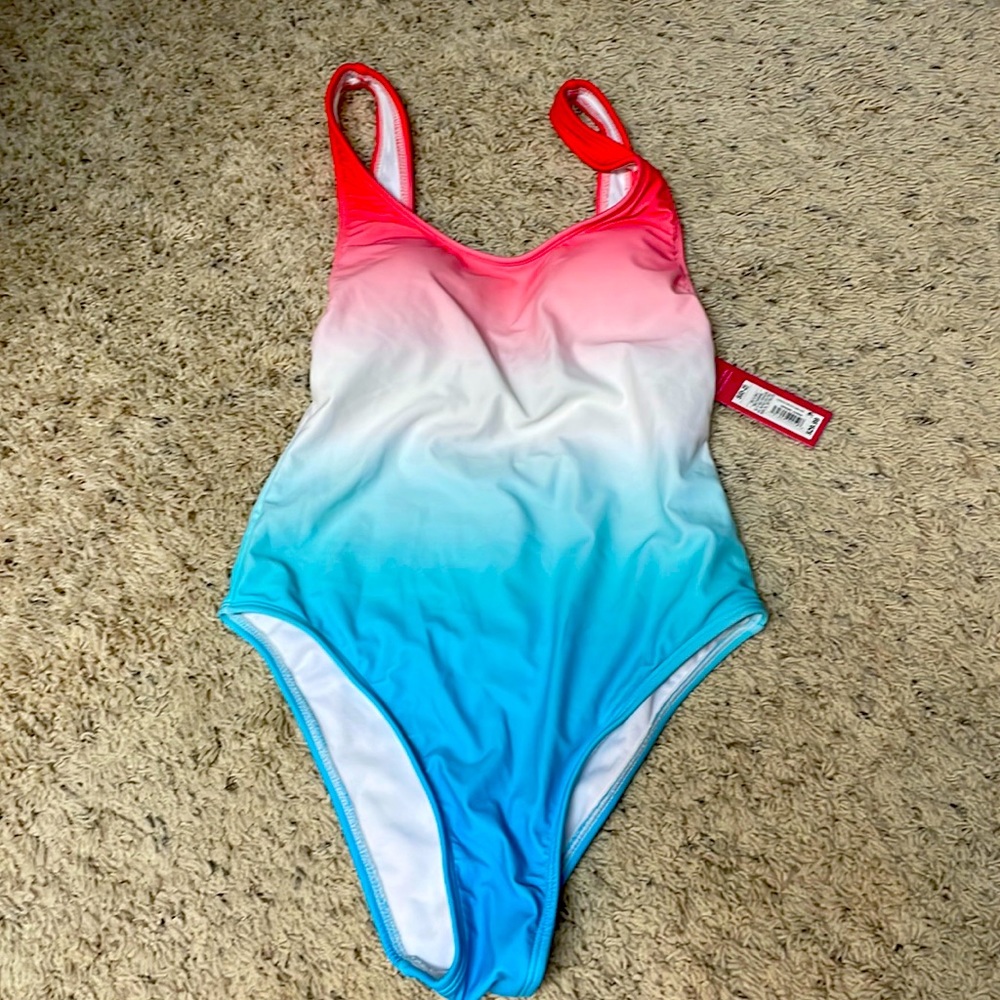 Red White and Blue One Piece Swimsuit